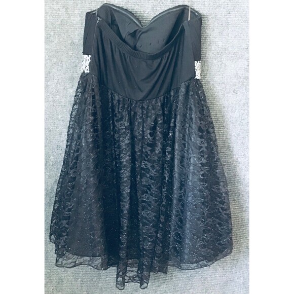 My Michelle Dress Babydoll Strapless Sparkle Embelished Y2K Black Plus Size 18W - Picture 5 of 7